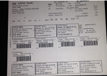 Etiquettes A5 mod&egrave;le B (code barre)